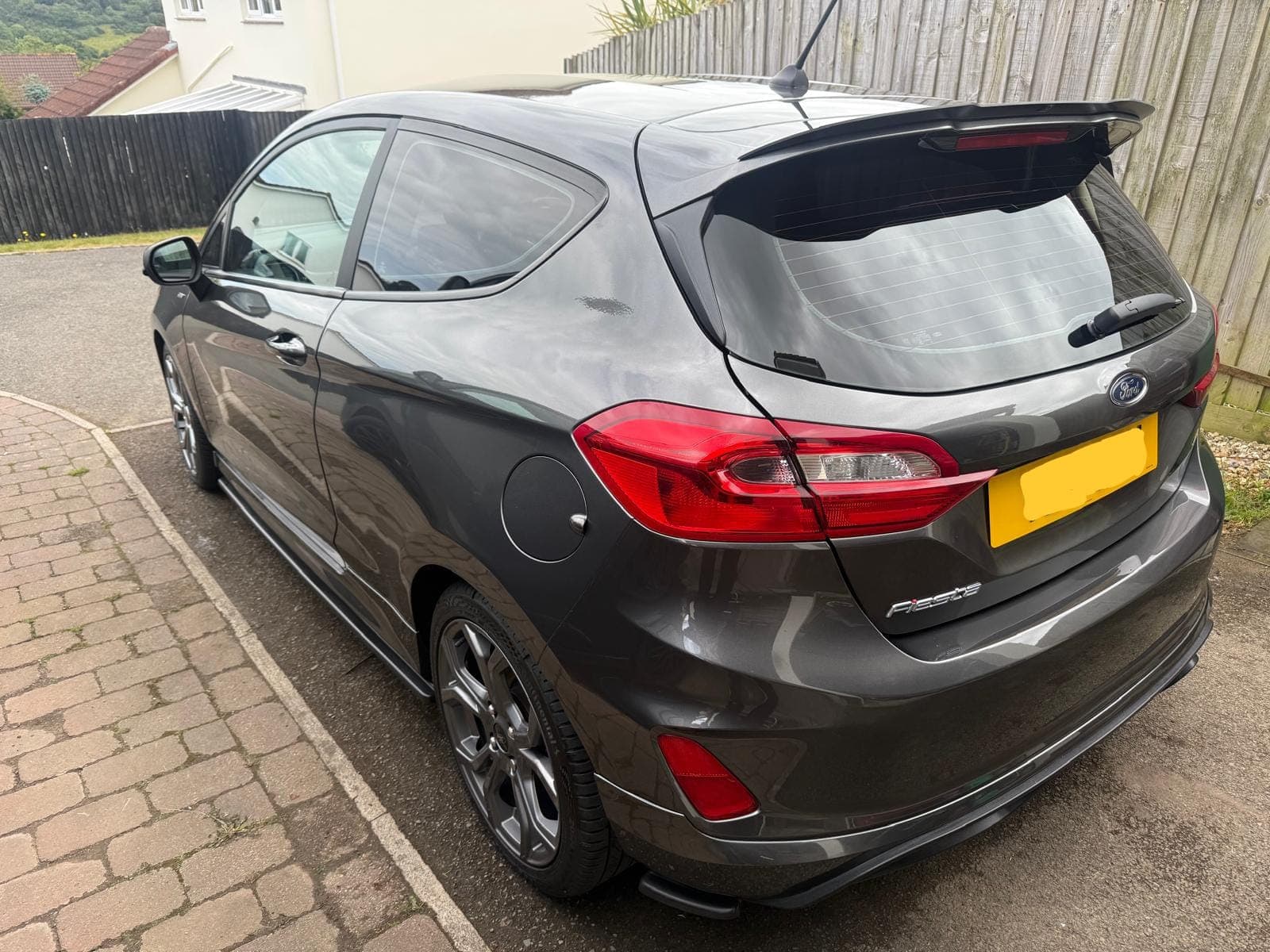 Grey Ford ST exterior after valeting