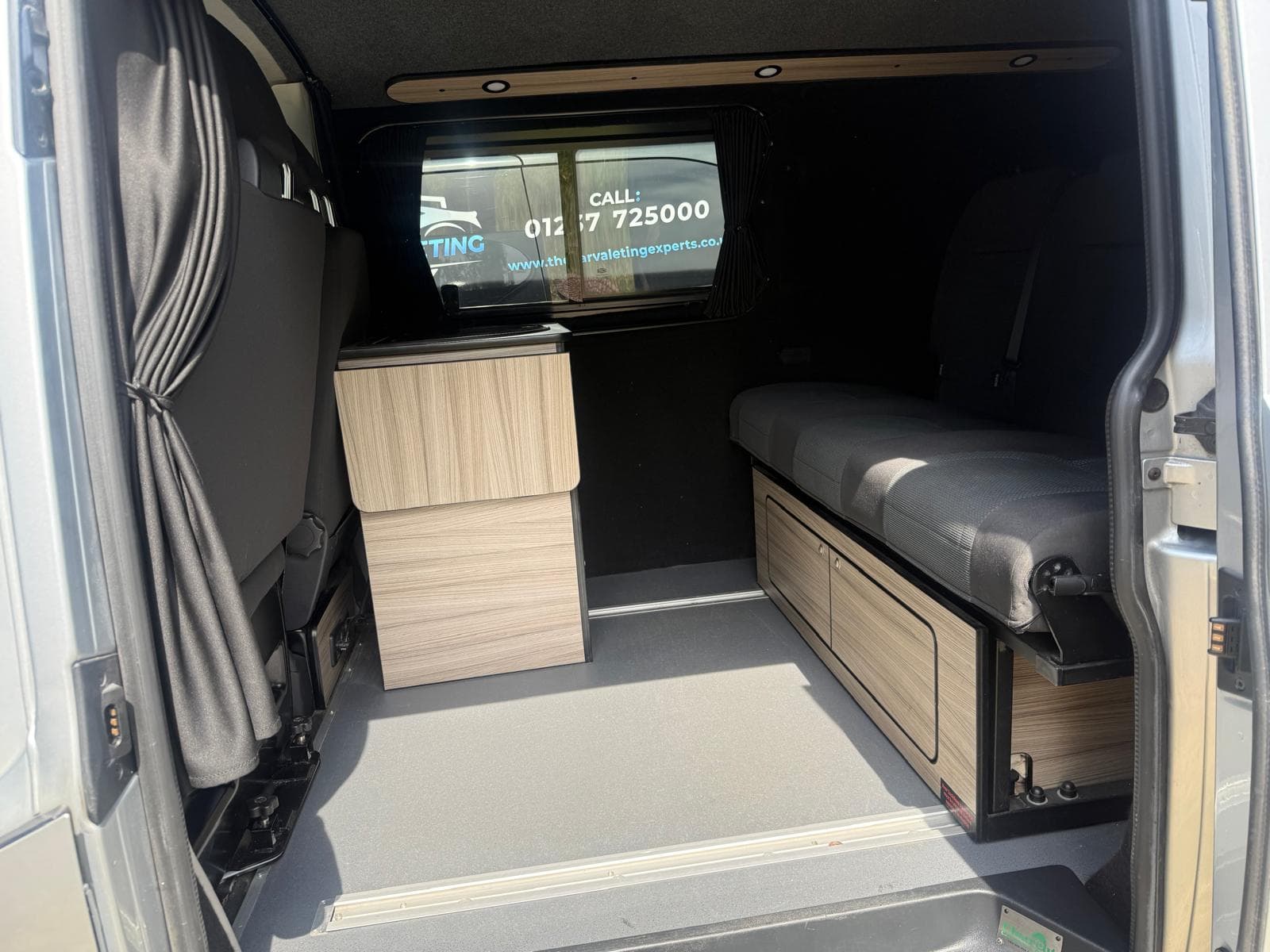 VW camper interior floor after mobile valeting